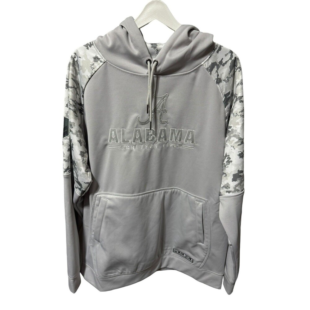 Alabama Crimson Tide Colosseum Brand Hooded Sweatshirt Gray Camo XL NWT
